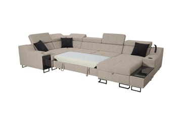 Seginus Hörnbäddsoffa m. Divan 5-sits 268x127 - Svart - Möbler - Soffa - Bäddsoffa