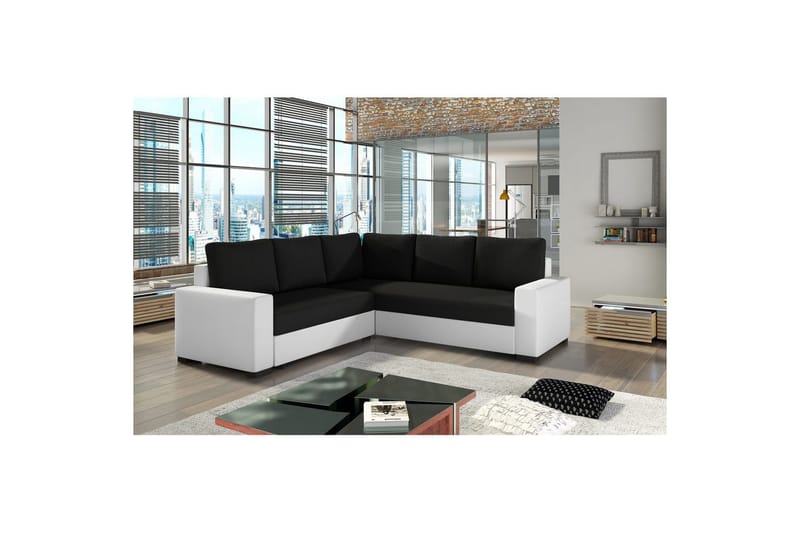 Sektion Eltap Canis 235x235x89 cm, Sawana 14, Soft 17, Svart, Vit