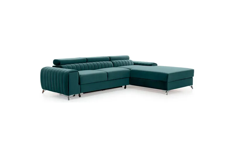 Sektionssoffa Eltap Grayson 278x205x92 cm - Monolith 76, Blå, Höger - Möbler - Soffa - Bäddsoffa