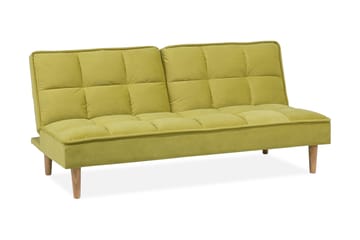 Siljan 3-sits Rektangulär Fällbar Bäddsoffa 105x177 cm i Sammet - Grön - Möbler - Soffa - Bäddsoffa