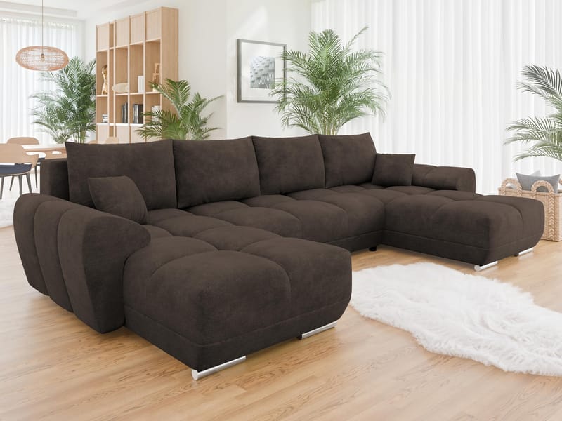 Simerly U-formad 5-sits Bäddsoffa med förvaring - brun - Möbler - Soffa - Bäddsoffa