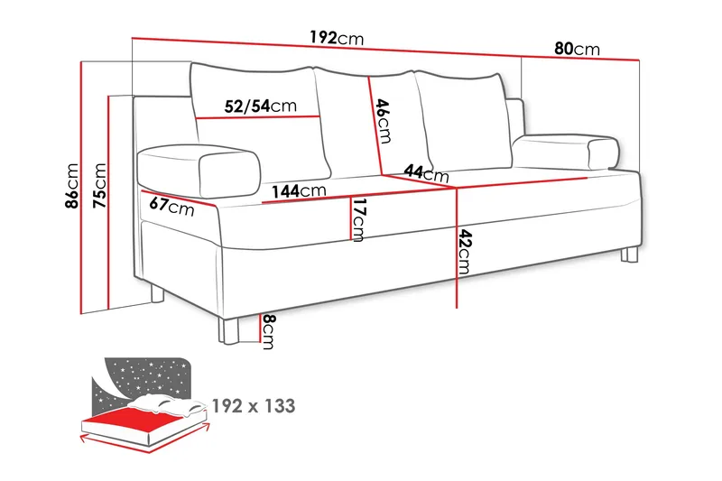 Skatteg Bäddsoffa - Möbler - Soffa - Bäddsoffa