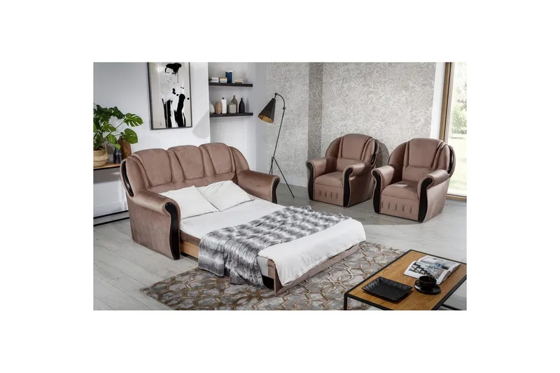 Soffa Eltap Lord 180x85x105 cm - Monolith 09, Mörk Beige - Möbler - Soffa - Bäddsoffa