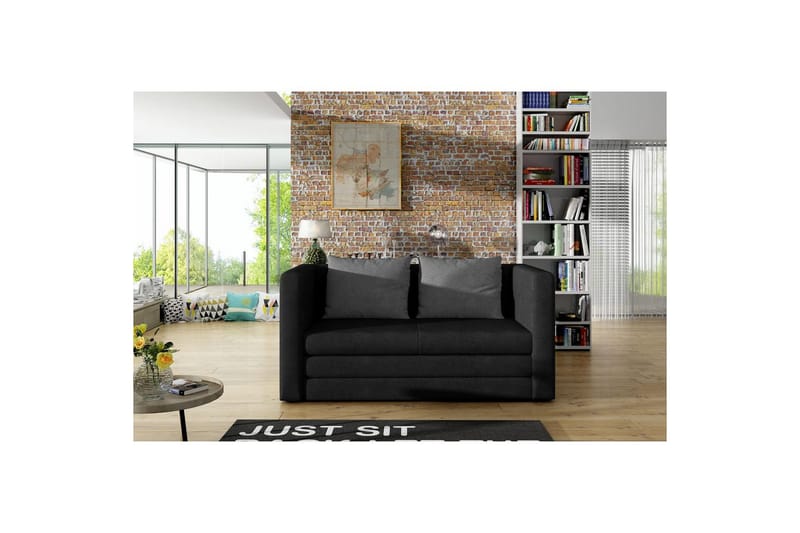 Soffa Eltap Neva 132x70x62 cm, Soro 100, Soro 93, Svart, Mönster