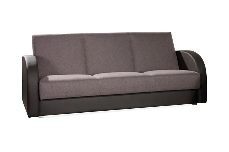 Square Bäddsoffa 222x90x88 cm, Brun/Grå