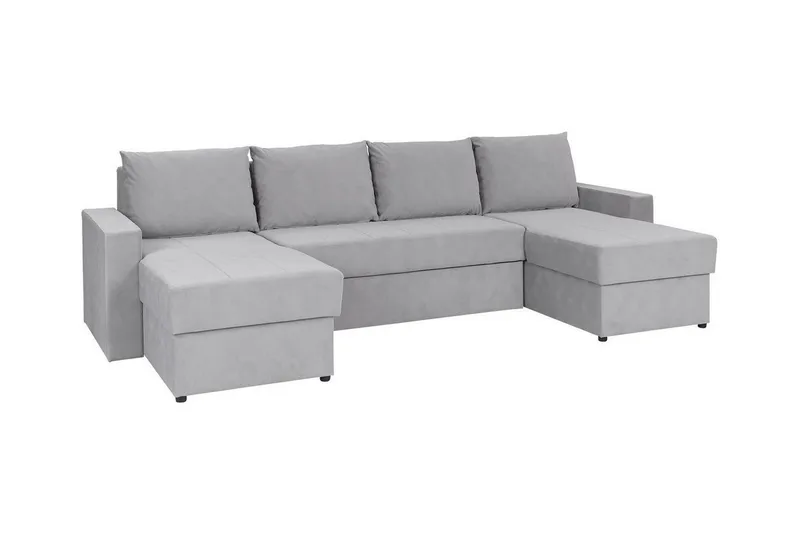 Staffin 4-sits Hörnbäddsoffa Ljusgrå