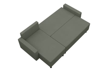 Summerhill 3-sits Högervänd Hörnbäddsoffa med Förvaring i Tyg med Träram - Svart - Möbler - Soffa - Bäddsoffa