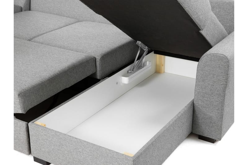 Taberk Bäddsoffa med Divan och Schäslong 5-sits - Grå - Möbler - Soffa - Bäddsoffa