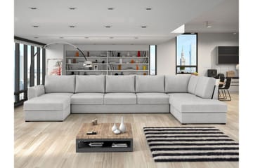 Taberk Bäddsoffa med Divan och Schäslong 5-sits - Grå - Möbler - Soffa - Bäddsoffa