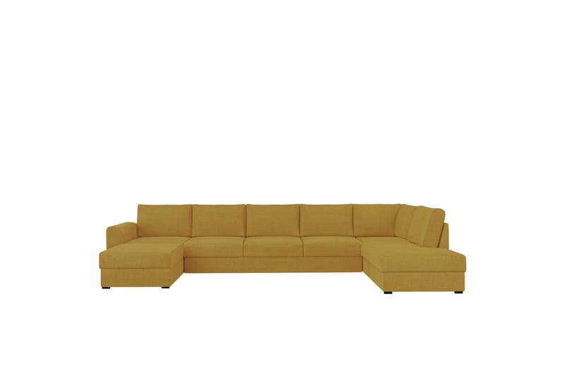 Taberk Bäddsoffa med Divan och Schäslong 5-sits, Gul