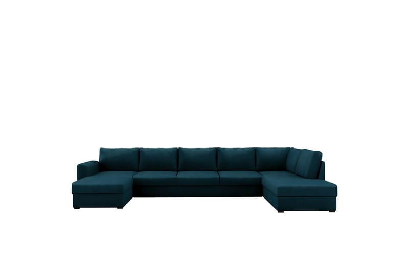 Taberk Bäddsoffa med Divan och Schäslong 5-sits, Marinblå