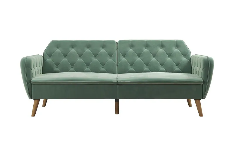 Tallulah 2-sits Bäddsoffa Sammet/Ljusgrön, Novogratz
