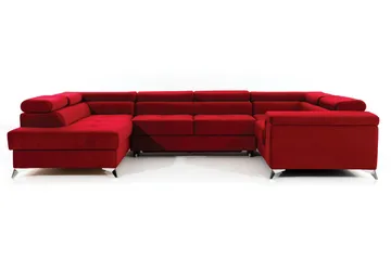 Theriago Hörnbäddsoffa med Divan Vänster - Röd - Möbler - Soffa - Bäddsoffa