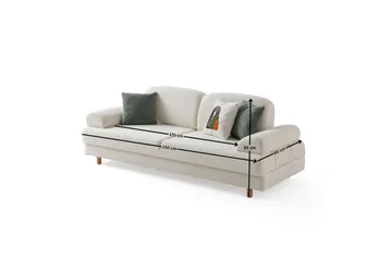 Torrelis Bäddsoffa 3-sits - Vit - Möbler - Soffa - Bäddsoffa