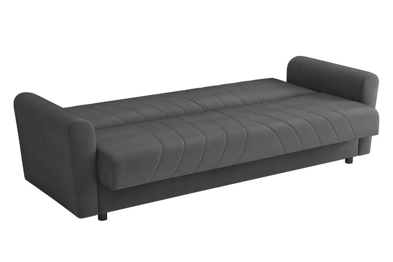Torskudden Längsbäddad Bäddsoffa 115x190 cm med Förvaring i Tyg - Grå - Möbler - Soffa - Bäddsoffa