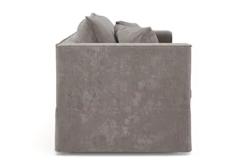 Travstad 3-sits Bäddsoffa med HVILA Bäddmadrass 140x200 cm Polyesterskum med Tvättbar klädsel - Grå - Möbler - Soffa - Bäddsoffa