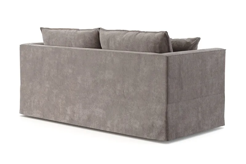 Travstad 3-sits Bäddsoffa med HVILA Bäddmadrass 140x200 cm Polyesterskum med Tvättbar klädsel - Grå - Möbler - Soffa - Bäddsoffa