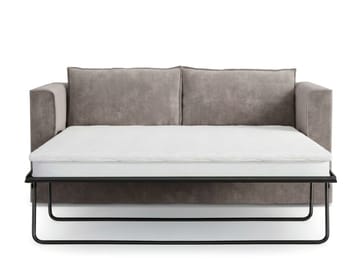 Travstad 3-sits Bäddsoffa med HVILA Bäddmadrass 140x200 cm Polyesterskum med Tvättbar klädsel - Grå - Möbler - Soffa - Bäddsoffa