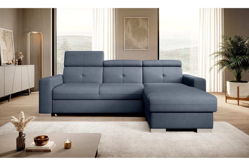 Trent Bäddsoffa m. Divan med Förvaring 3-sits - Mörkblå - Möbler - Soffa - Bäddsoffa