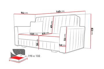Upperud 3-sits Bäddsoffa - Svart - Möbler - Soffa - Bäddsoffa