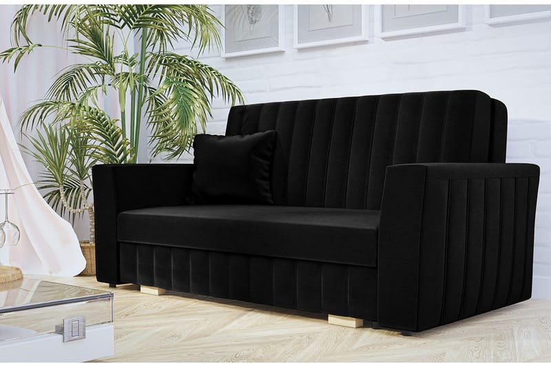 Upperud 3-sits Bäddsoffa - Svart - Möbler - Soffa - Bäddsoffa