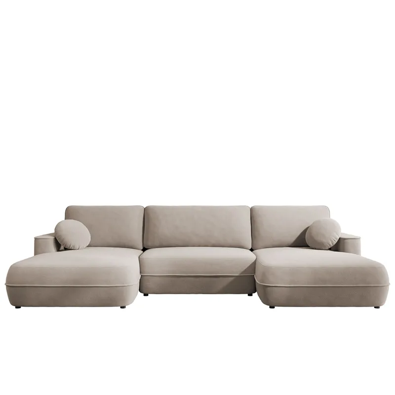 Uppland Bäddsoffa Dubbeldivan 5-sits, Beige