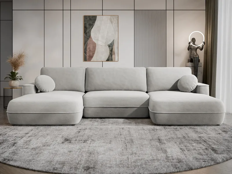 Uppland Bäddsoffa Dubbeldivan 5-sits - Ljusgrå - Möbler - Soffa - Bäddsoffa