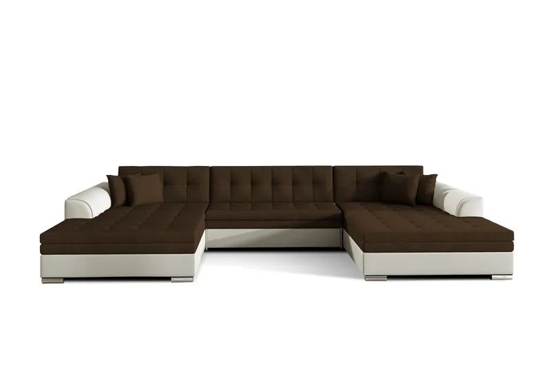 Ventolia Hörnbäddsoffa, Brun/Beige