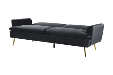 Vettre 3-sits Bäddsoffa - Sammet/Svart - Möbler - Soffa - Bäddsoffa