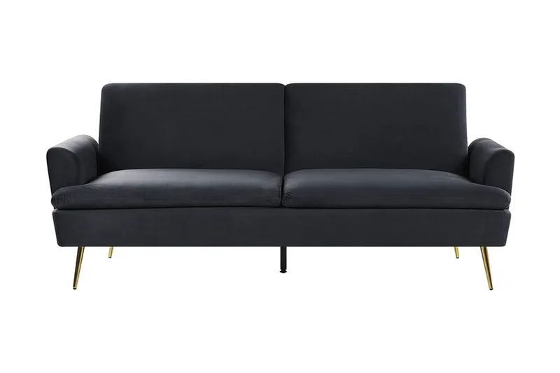 Vettre 3-sits Bäddsoffa, Sammet/Svart