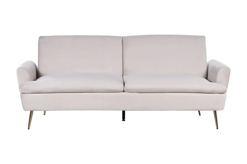 Vettre 3-sits Rektangulär Längsbäddad Bäddsoffa 110x180 cm i Sammet, Beige