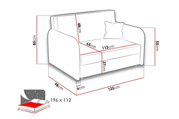 Viva Bäddsoffa - Rosa - Möbler - Soffa - Bäddsoffa
