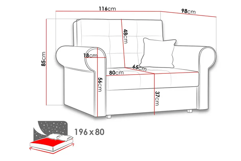 Viva Silver soffa - Rosa - Möbler - Soffa - Bäddsoffa