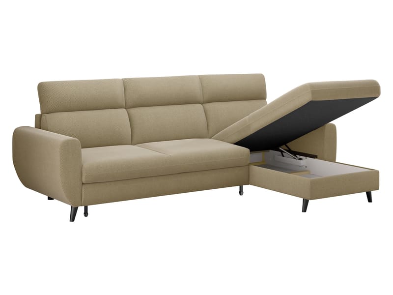 Vylon 3-sits Bäddsoffa med divan - Beige - Möbler - Soffa - Bäddsoffa