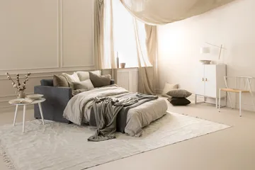 Willhelm Liten Bäddsoffa 2-sits 160 cm Bred - Grå / Ljusgrå - Möbler - Soffa - Bäddsoffa