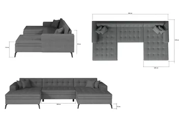 Willows U-bäddsoffa Dubbeldivan - Beige - Möbler - Soffa - Bäddsoffa