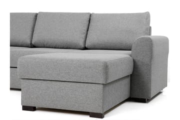 Wilma 6-sits Bäddsoffa med Schäslong i Tyg - Grå - Möbler - Soffa - Bäddsoffa