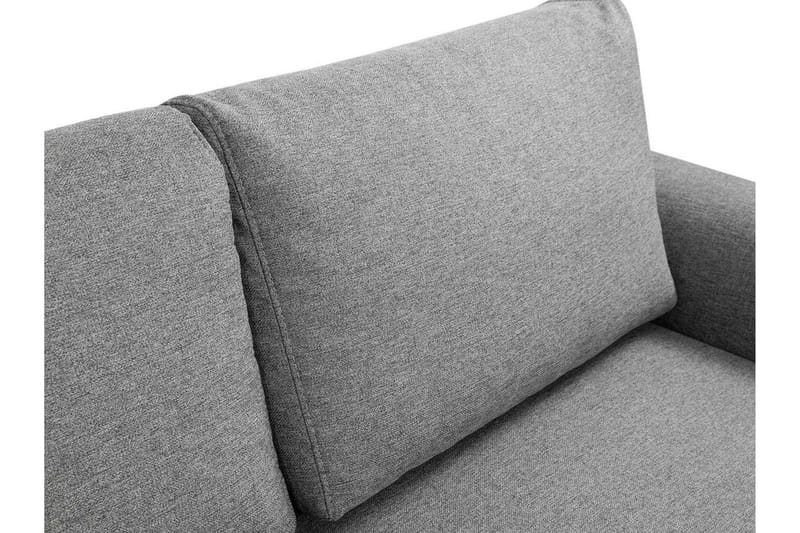 Wilma 6-sits Bäddsoffa med Schäslong i Tyg med Konstläderunderrede - Mellangrå - Möbler - Soffa - Bäddsoffa