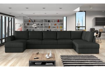 Wilma Bäddsoffa 141x340 cm med Förvaring i Tyg - Svart - Möbler - Soffa - Bäddsoffa