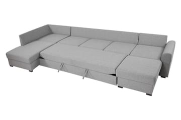 Wilma Bäddsoffa 141x340 cm med Förvaring i Tyg - Svart - Möbler - Soffa - Bäddsoffa