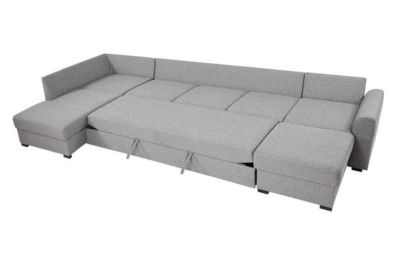 Wilma Bäddsoffa 141x340 cm med Förvaring i Tyg - Svart - Möbler - Soffa - Bäddsoffa