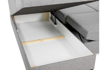 Wilma Bäddsoffa 141x340 cm med Förvaring i Tyg - Svart - Möbler - Soffa - Bäddsoffa
