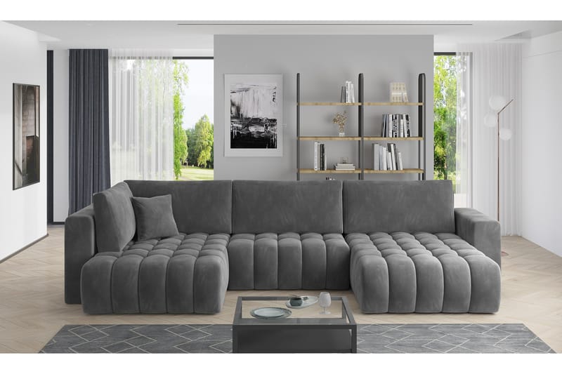 Yorktown U-bäddsoffa Divan Höger, Guld