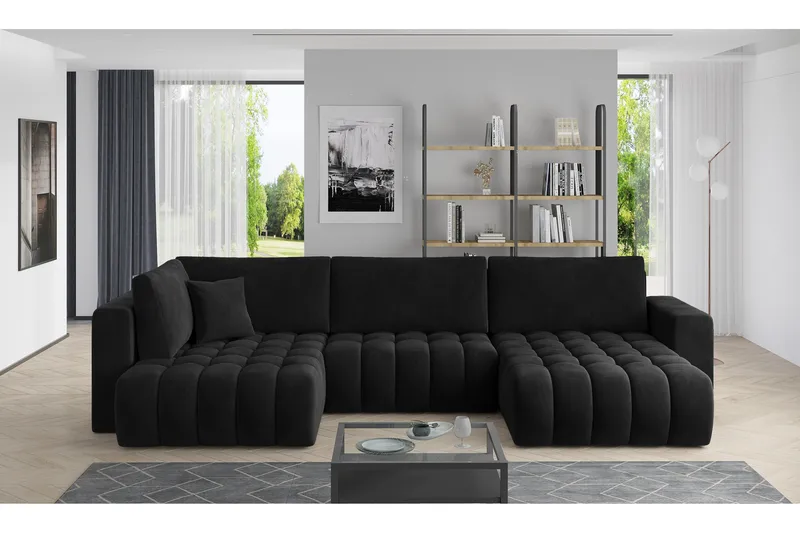 Yorktown U-bäddsoffa Divan Höger, Rosa