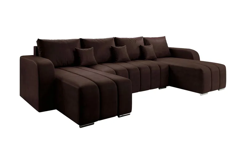 Zulueta 8-sits Bäddsoffa Höger, Brun