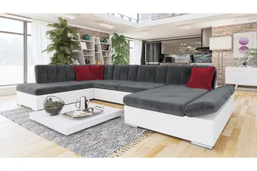 Zumar 8-sits Bäddsoffa Universal - Vit/Grå - Möbler - Soffa - Bäddsoffa