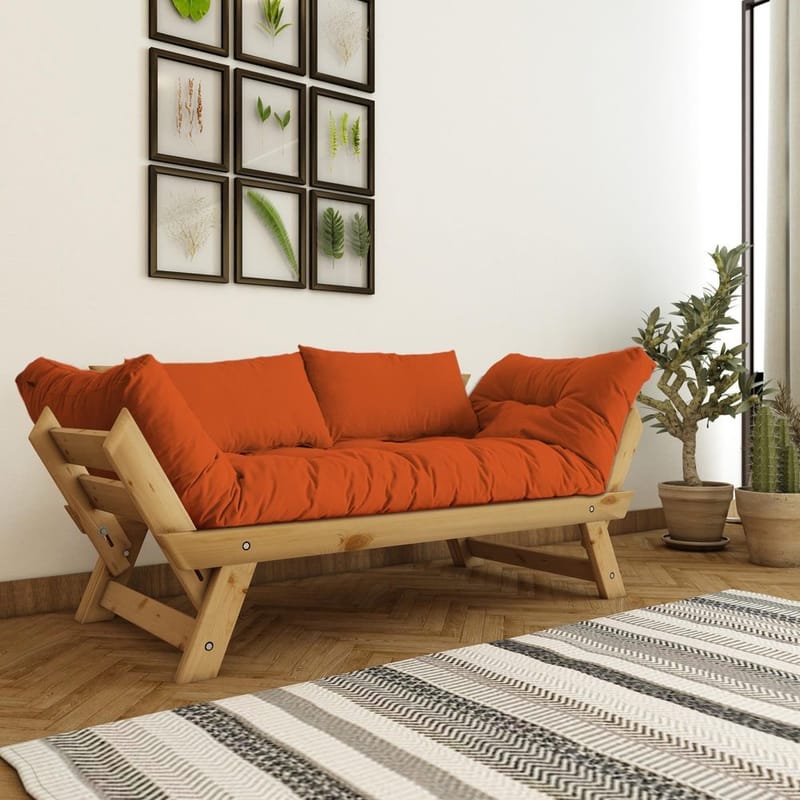 Zylar 2-sits Bäddsoffa, Brun/Natur