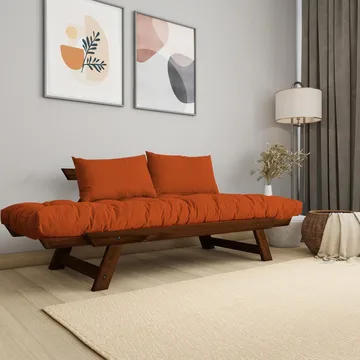Zylar 2-sits Bäddsoffa - Brun/Orange - Möbler - Soffa - Bäddsoffa