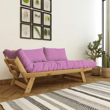 Zylar 2-sits Bäddsoffa - Rosa/Natur - Möbler - Soffa - Bäddsoffa