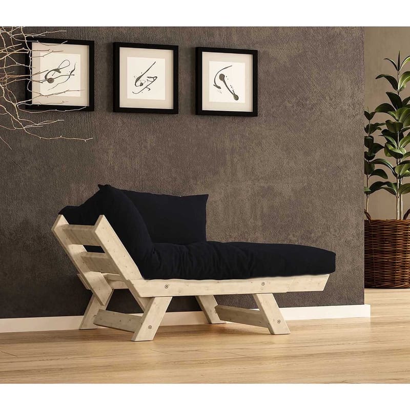 Zylar 2-sits Bäddsoffa - Svart/Natur - Möbler - Soffa - Bäddsoffa - Bäddsoffa 2 sits